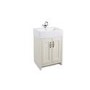 White Traditional Bathroom Vanity Unit & Basin - 570mm Wide