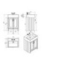 White Traditional Bathroom Vanity Unit & Basin - 570mm Wide