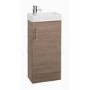 Oak Cloakroom Vanity Unit & Basin - W400 x H860mm