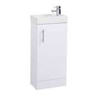 400mm White Cloakroom Vanity Unit & Basin 400mm White Cloakroom Vanity Unit & Basin