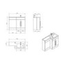 Oak Right Hand Bathroom Vanity Unit & Basin Furniture Suite - W1090mm - Includes Mid Edge Basin Only