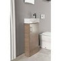 Oak Cloakroom Vanity Unit & Basin - W400 x H885mm