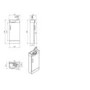 Oak Cloakroom Vanity Unit & Basin - W400 x H885mm