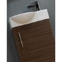 Walnut Cloakroom Vanity Unit & Basin - W400 x H860mm