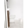 Walnut Cloakroom Vanity Unit &amp; Basin - W505 x H885mm