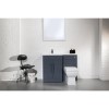 Anthracite Left Hand Bathroom Vanity Unit Furniture Suite - W1090mm - Includes Mid Edge Basin Only