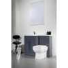 Anthracite Left Hand Bathroom Vanity Unit Furniture Suite - W1090mm - Includes Mid Edge Basin Only