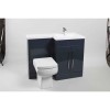 Anthracite Right Hand Bathroom Vanity Unit Furniture Suite - W1090mm - Includes Mid Edge Basin Only