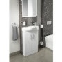 White Double Door Bathroom Vanity Unit & Basin - W505 x H885mm