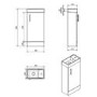 Black Single Door Bathroom Vanity Unit & Basin - W400 x H860mm