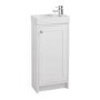 White Cloakroom Vanity Unit & Basin - W400 x H860mm