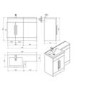 Anthracite Bathroom Vanity Unit Furniture Suite Left Hand - W1090mm - Includes Thin Edge Basin Only