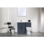Anthracite Bathroom Vanity Unit Furniture Suite Right Hand - W1090mm - Includes Thin Edge Basin Only