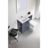 Anthracite Bathroom Vanity Unit Furniture Suite Right Hand - W1090mm - Includes Thin Edge Basin Only