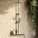 A1/CHSHELFSH ONLY OPENED - Chrome Thermostatic Mixer Shower Set with Push Button & Shelf - Mika