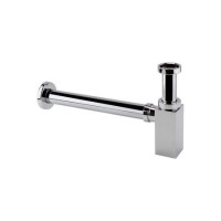 Chrome Square Exposed Bottle Trap - Zana Chrome Square Exposed Bottle Trap - Zana