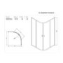 Quadrant Shower Enclosure - 800 x 800mm - 4mm Glass - Claritas Range