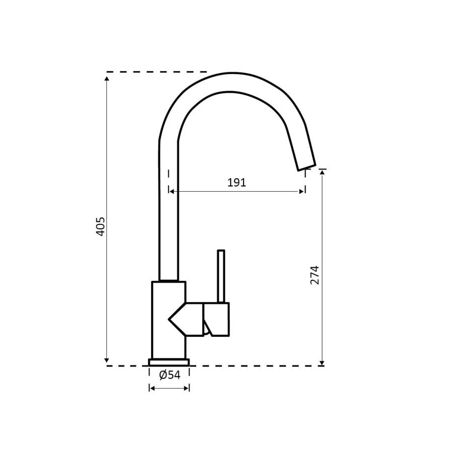 Reginox CLARA GOLD TAP Clara Single Lever Gold Tap