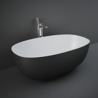 Black Freestanding Double Ended Bath 1400 x 700mm - RAK Ceramics Black Freestanding Double Ended Bath 1400 x 700mm - RAK Ceramics