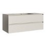 1200mm Beige Wall Hung Double Vanity Unit with Basin - Como