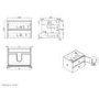ONLY OPENED - 700mm Black Wall Hung Vanity Unit with Basin - Como