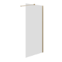 ONLY OPENED - 1200mm Brushed Brass Frameless Wet Room Shower Screen