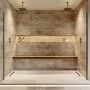 1000mm Brushed Brass Shower Screen for Wet Room & Walk In Shower - Corvus