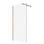 1000mm Brushed Bronze Shower Screen for Wet Room & Walk In Shower - Corvus