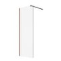 700mm Brushed Bronze Shower Screen for Wet Room & Walk In Shower - Corvus