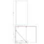 800mm Brushed Bronze Shower Screen for Wet Room & Walk In Shower - Corvus