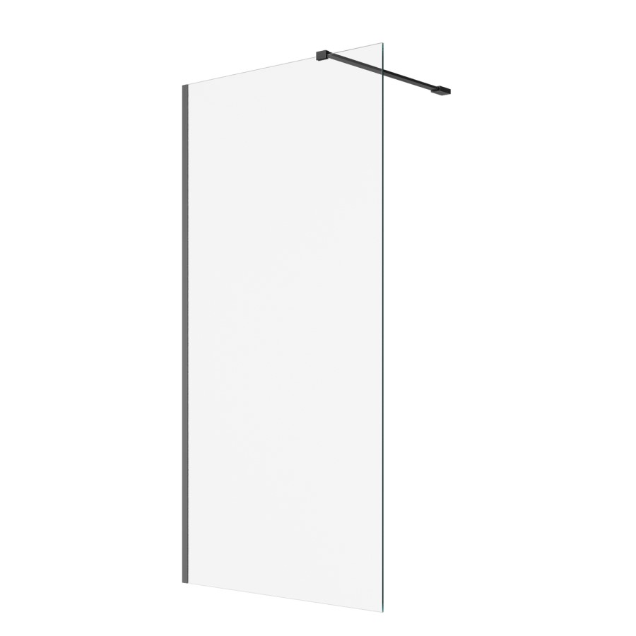 1000mm Gunmetal Shower Screen for Wet Room & Walk In Shower – Corvus
