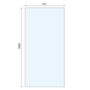 1000mm Gunmetal Grey Shower Screen for Wet Room & Walk In Shower - Corvus