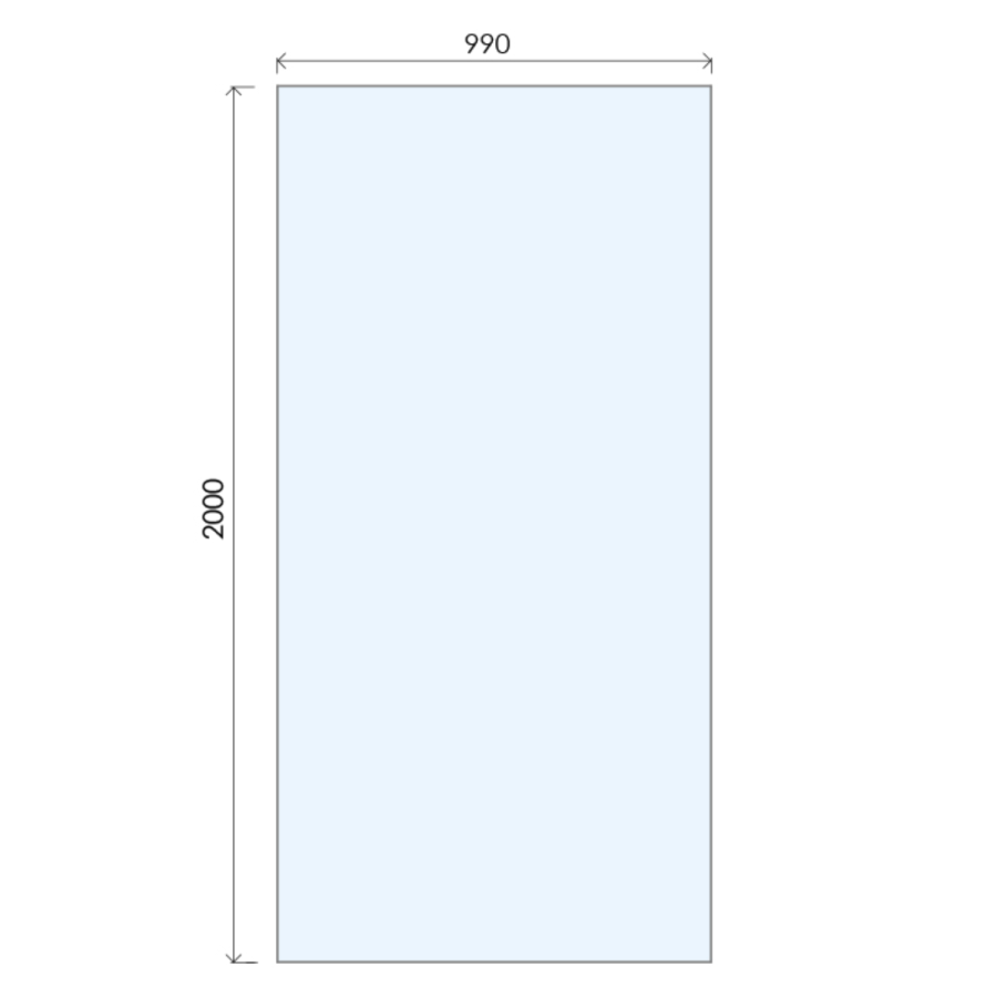 1000mm Gunmetal Grey Shower Screen for Wet Room & Walk In Shower - Corvus