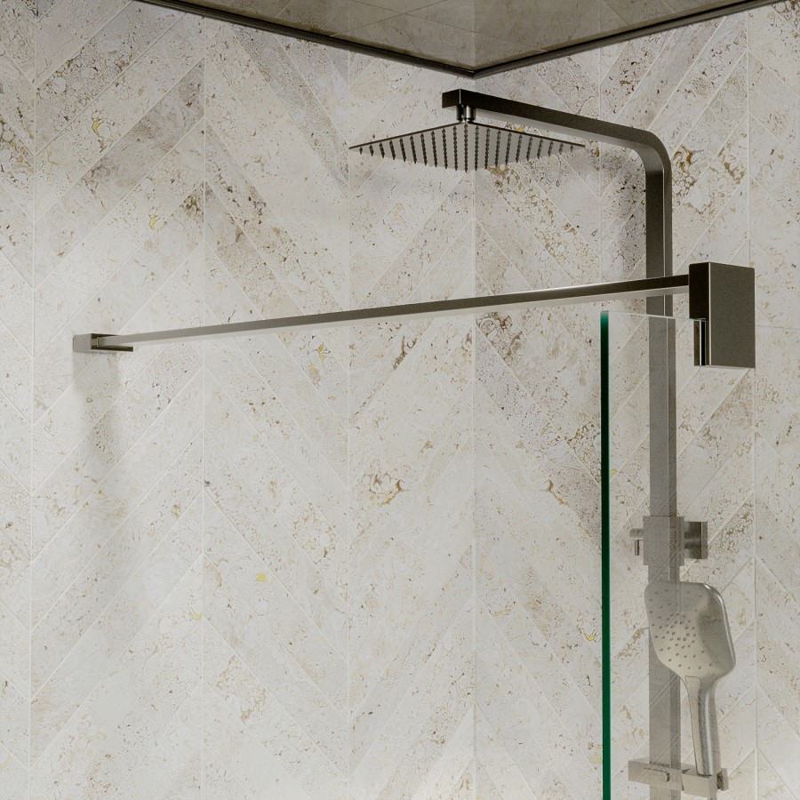 900mm Gunmetal Grey Shower Screen for Wet Room & Walk In Shower - Live Your Colour