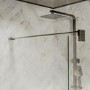 900mm Gunmetal Grey Shower Screen for Wet Room & Walk In Shower - Corvus