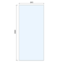 900mm Gunmetal Grey Shower Screen for Wet Room & Walk In Shower - Corvus