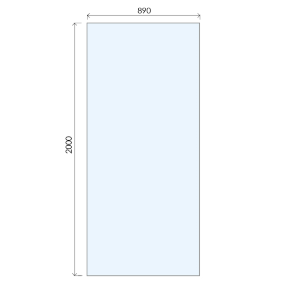 900mm Gunmetal Grey Shower Screen for Wet Room & Walk In Shower - Corvus