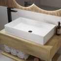 A1/CORGW605X370 GRADE A1 - White Rectangular Countertop Basin 605mm - Corey