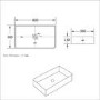 GRADE A2 - White Rectangular Countertop Basin 800mm - Corey
