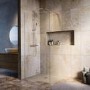 1000mm Brushed Nickel Shower Screen for Wet Room & Walk In Shower - Corvus