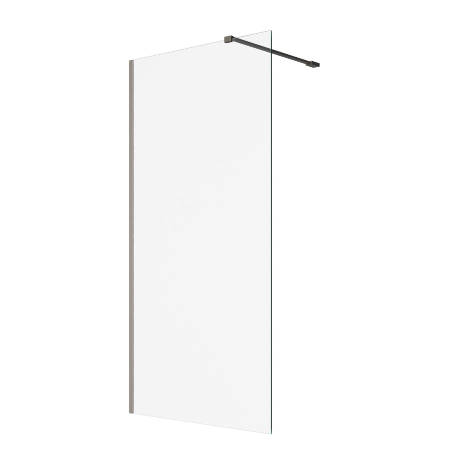 1000mm Brushed Nickel Shower Screen for Wet Room & Walk In Shower – Corvus