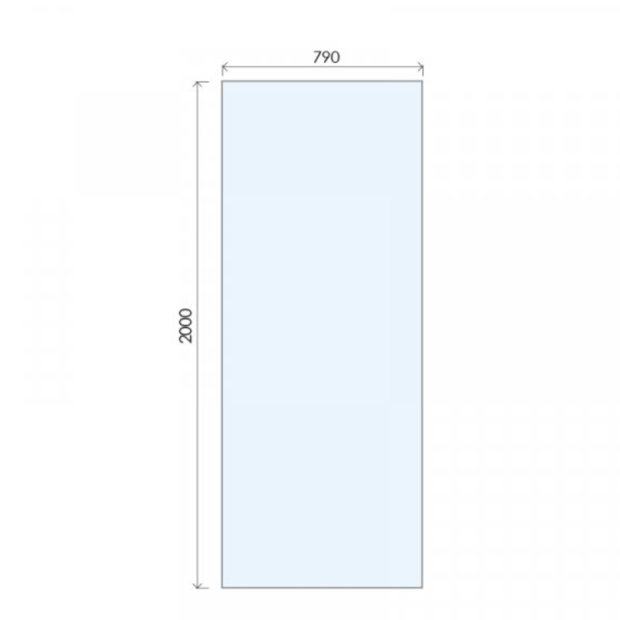 800mm Brushed Nickel Shower Screen for Wet Room & Walk In Shower - Corvus