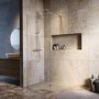 900mm Brushed Nickel Shower Screen for Wet Room & Walk In Shower - Corvus