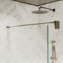 900mm Brushed Nickel Shower Screen for Wet Room & Walk In Shower - Corvus