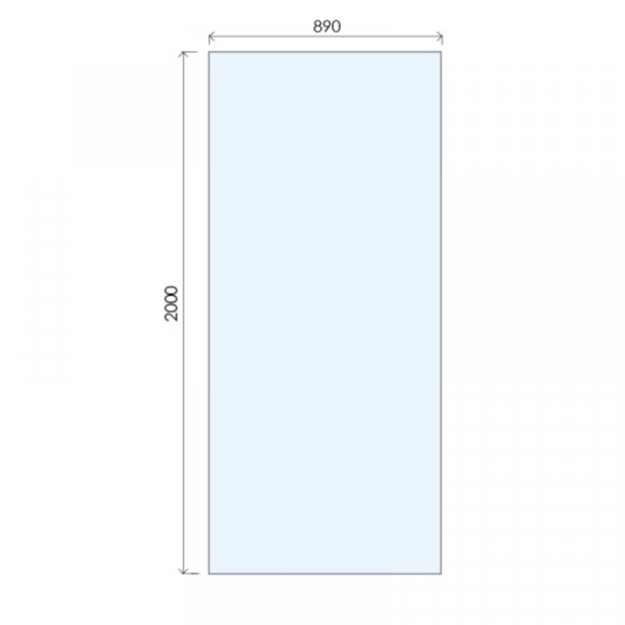 900mm Brushed Nickel Shower Screen for Wet Room & Walk In Shower - Corvus