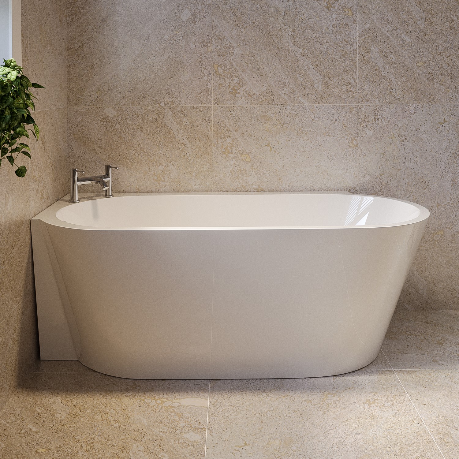 Freestanding Single Ended Left Hand Corner Bath 1600 X 780mm Cove freestanding-single-ended-left-hand-corner-bath-1600-x-780mm-cove