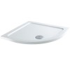 Claristone White Quadrant Shower Tray &amp; Waste - 800 x 800mm