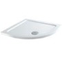 GRADE A1 - Claristone White Quadrant Shower Tray & Waste - 900 x 900mm