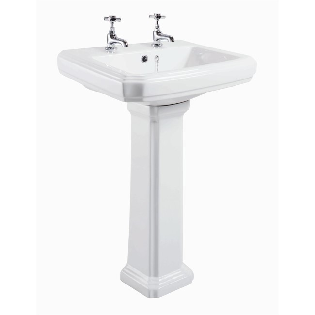 Taylor & Moore Traditional Pedestal Sink - 2 Tap Holes