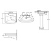 Taylor &amp; Moore Traditional Pedestal Sink - 2 Tap Holes